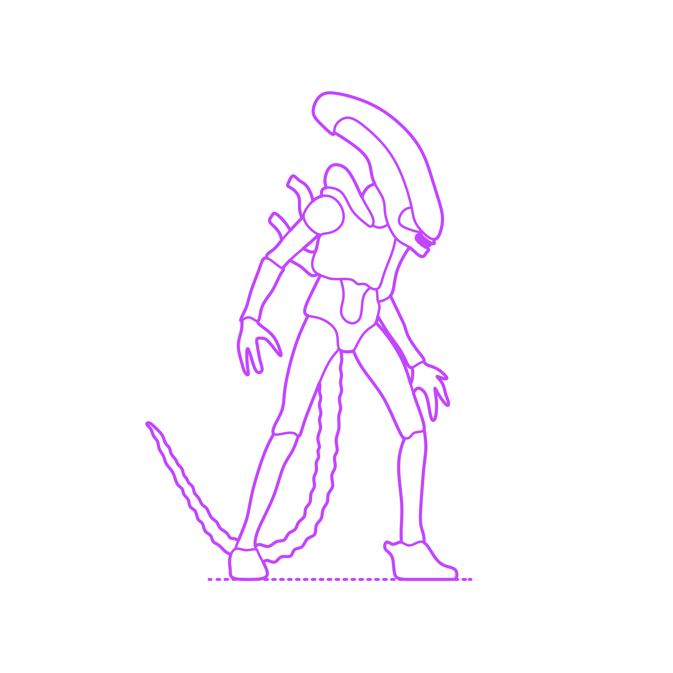 Pop Culture Alien Big Chap Sketch Style Svg Vector Free Vectors